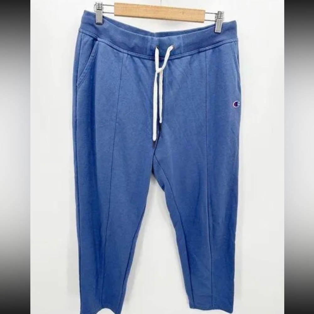 Champion Sweatpants Womens XS Blue Cropped Elastic Waist Drawstring Lounge